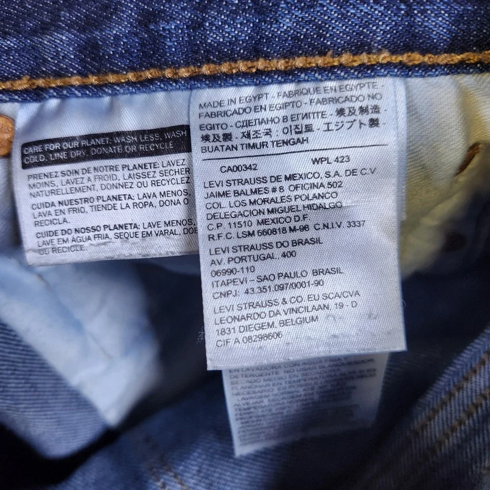 Levis 501 Jeans Mens 33x39 Blue Straight Leg Regular Fit‎ Medium Wash